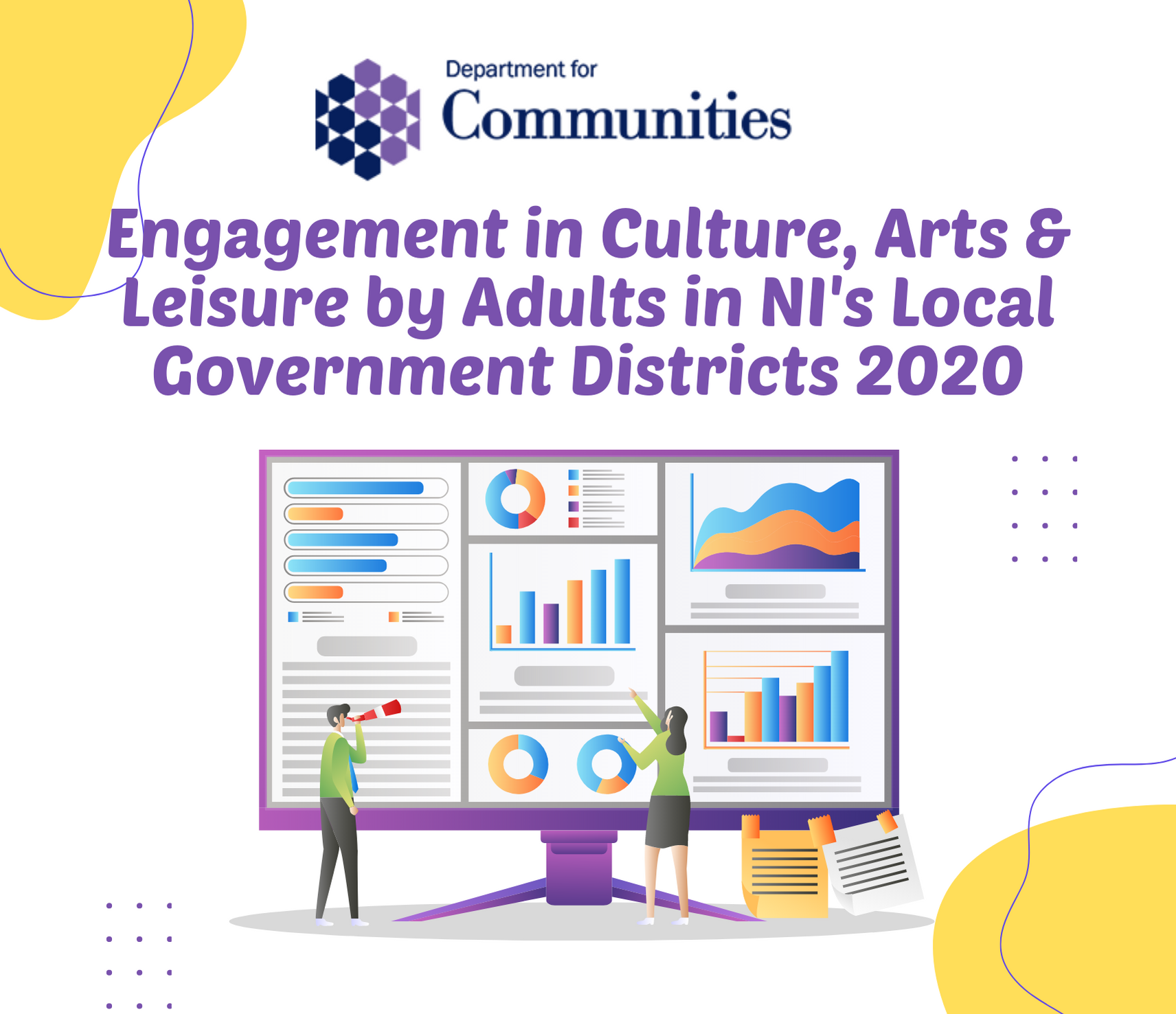 Engagement in culture, arts & leisure by adults in NI's local government districts 2020