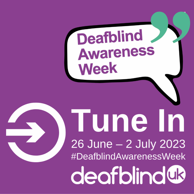 Image promoting Deafblind Awareness Week