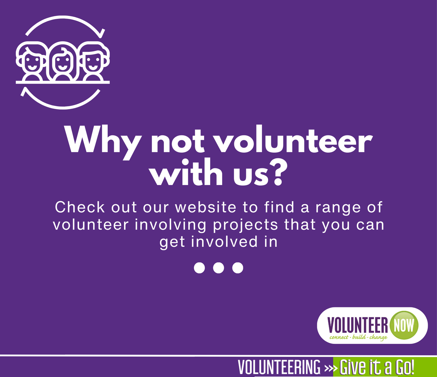 Volunteer Now Volunteer with Us