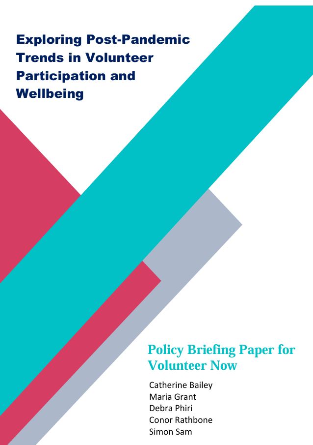 Exploring Post-Pandemic Trends in Volunteer Participation and Wellbeing cover page