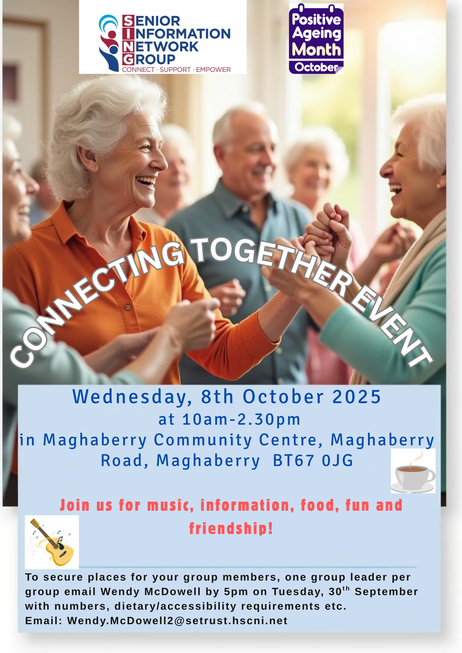 Connecting together event on 8 Octo at 10am in Maghaberry Community Centre