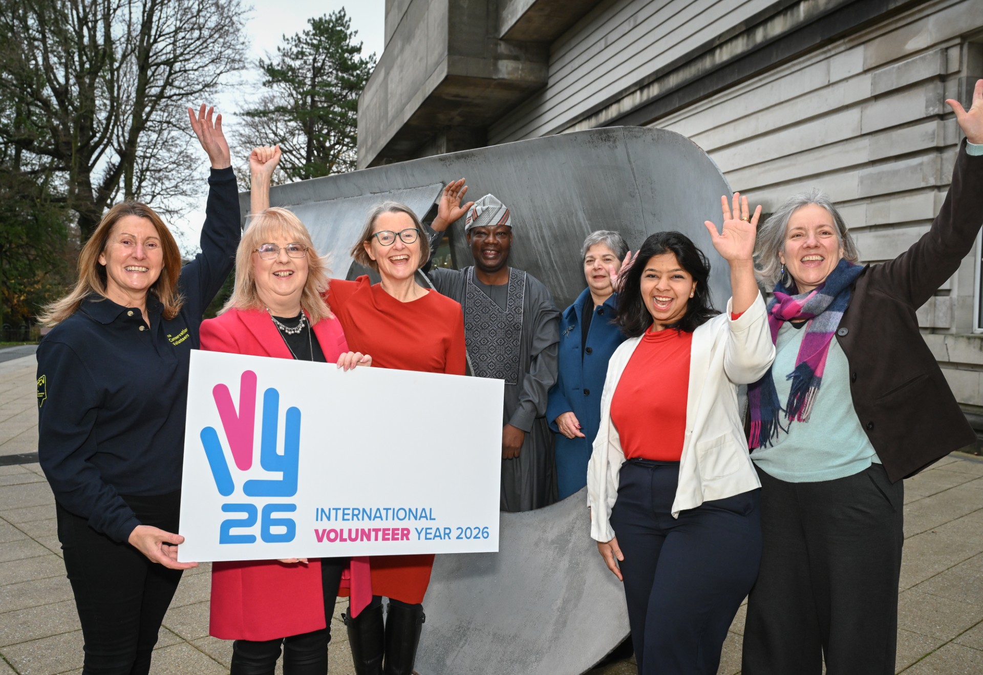 Representatives from the NI UN Year of Volunteers Sub Group launching their campaign to champion the role of volunteers throughout 2026