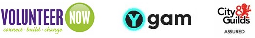 Volunteer Now Ygam and City & Guilds logos